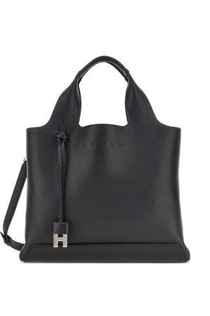 Shopping Bag in pelle martellata Nero HOGAN | KBW01RA0200TH1B999