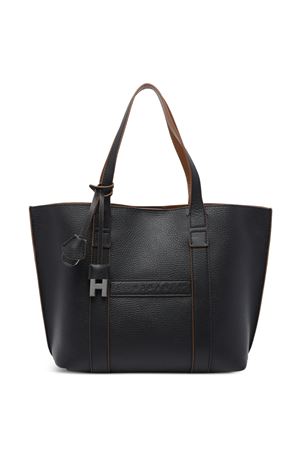 Hogan Script Shopping Bag Small Black HOGAN | KBW01WA0200UZU7E25