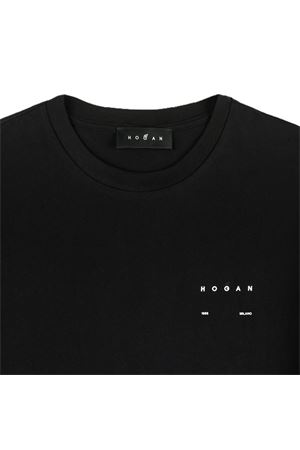T-Shirt in cotone Nero HOGAN | KQMB3522360ZFVB999