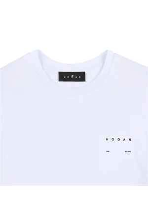 T-Shirt in cotone bianco HOGAN | KQWB3520390ZFVB001