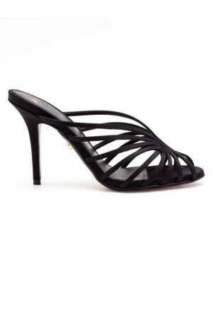 Sandalo Diana 95 in raso nero ALEVI | L26SE001R0222997BLACK