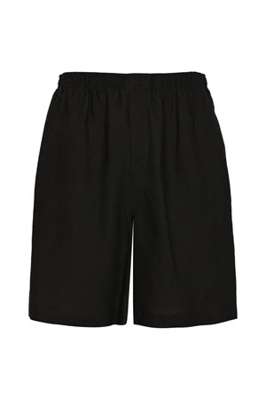 Black linen shorts AMARANTO | B6AB0039A99