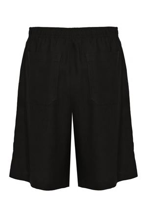 Black linen shorts AMARANTO | B6AB0039A99