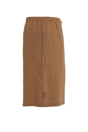 Brown linen shorts AMARANTO | B6AB0039ABU62M