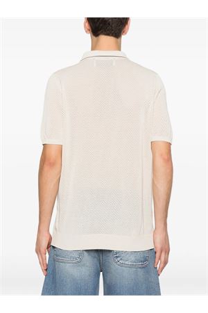 Polo in cotone color avorio AMARANTO | B9AB0050ABV437