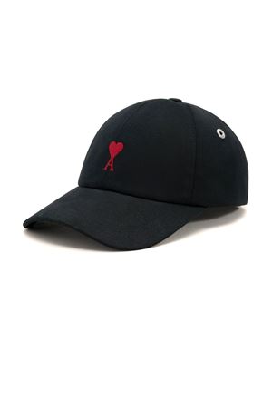 Cappello da baseball in gabardine di cotone nero AMI | BFUCP006AW0041W001