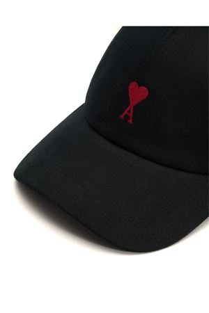Cappello da baseball in gabardine di cotone nero AMI | BFUCP006AW0041W001