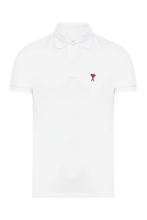 Polo in cotone bianco AMI | BFUPL001760100