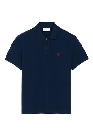 Polo in cotone blu AMI | BFUPL001760430