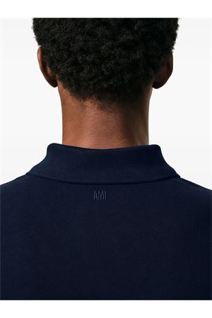 Polo in cotone blu AMI | BFUPL001760430