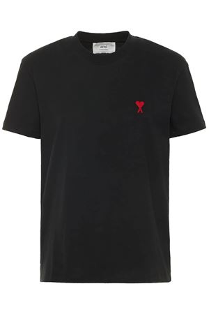 T-shirt in cotone biologico nero AMI | BFUTS035724W001