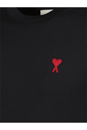 T-shirt in cotone biologico nero AMI | BFUTS035724W001