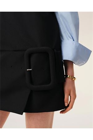 Short dress in black virgin wool AMI | FDR641WV0195001