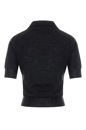Polo in lana merino nero AMI | FPL439KN00390180