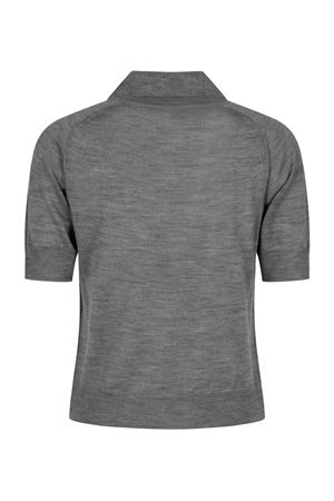 Polo in lana merino grigio AMI | FPL439KN00390504