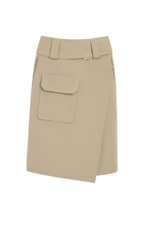 Gonna a portafoglio in gabardine di cotone AMI | FSK460CO0212A036