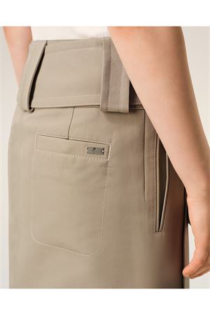Gonna a portafoglio in gabardine di cotone AMI | FSK460CO0212A036