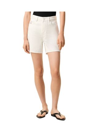 Pantaloncini in twill di cotone bianco AMI | FSO839DE0126136