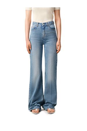 Jeans a zampa in denim indaco AMI | FTR420DE0046480