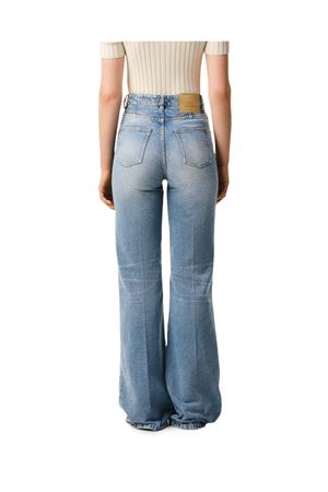 Jeans a zampa in denim indaco AMI | FTR420DE0046480