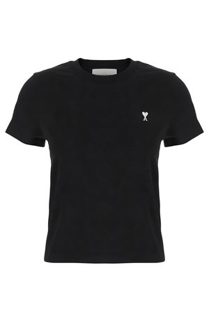 T-shirt Ami De Coeur in cotone nero AMI | FTS347724045
