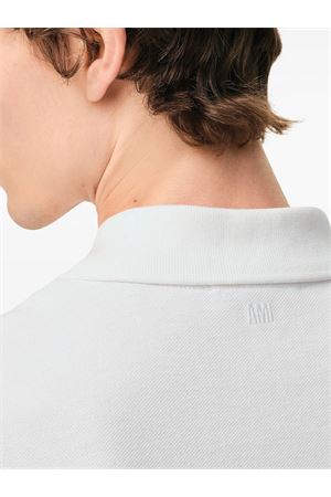 Polo bianca in piqué di cotone AMI | HPL411760100