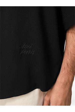 Camicia Ami Paris a maniche corte nera AMI | HSH830VI0036001