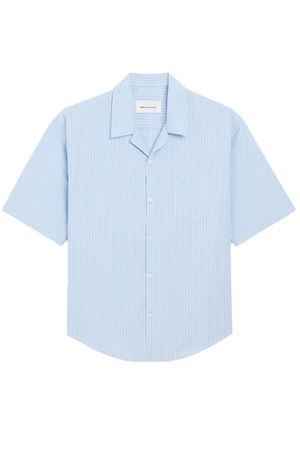 Camicia in popeline di cotone a righe AMI | HSH833CO02194844