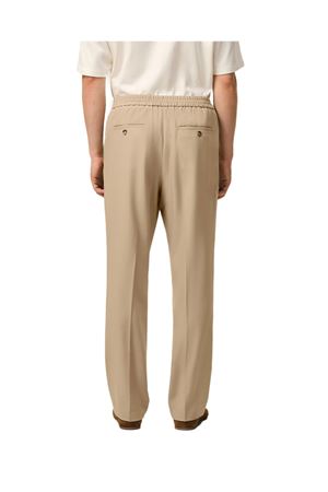 Pantaloni in gabardine di lana beige AMI | HTR226WV0194A036