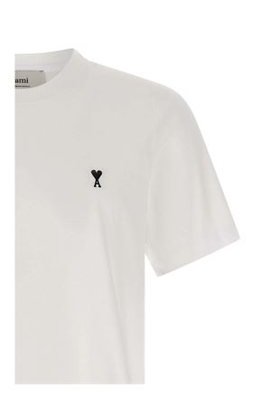 T-shirt in jersey di cotone verde AMI | HTS346724100