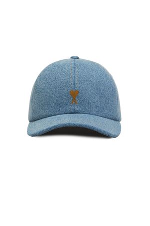Cappellino da baseball in denim blu AMI | UCP264DE0046480