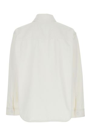 White cotton knit shirt jacket AMI | UJK897DE0126136