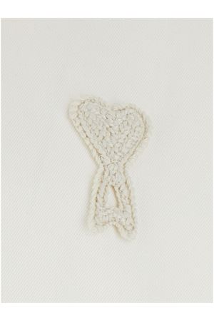 White cotton knit shirt jacket AMI | UJK897DE0126136