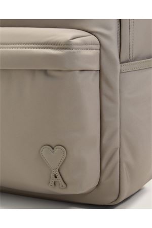 Zaino imbottito Marcel in tela di nylon grigio AMI | ULL728AW0001A002