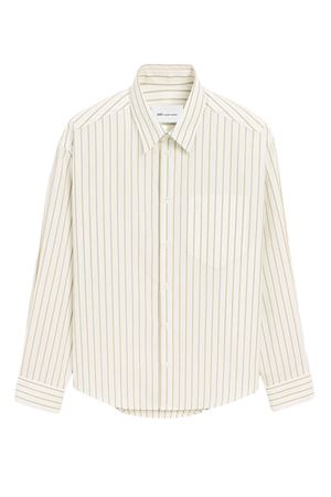 Embossed Ami de Coeur shirt in cotton poplin AMI | USH766CO0220A075