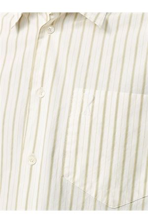 Embossed Ami de Coeur shirt in cotton poplin AMI | USH766CO0220A075