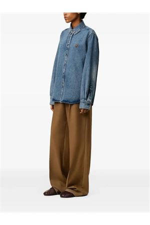 Camicia button-down in denim leggero indaco AMI | USH786DE0056480