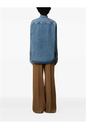 Camicia button-down in denim leggero indaco AMI | USH786DE0056480