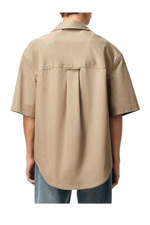 Camicia ampia in cotone beige AMI | USH811CO0214A036