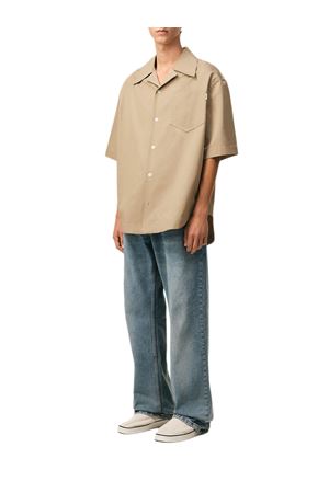 Camicia ampia in cotone beige AMI | USH811CO0214A036