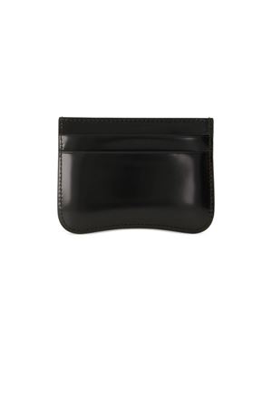 Paris card case in black glazed leather AMI | USL706AL0139001
