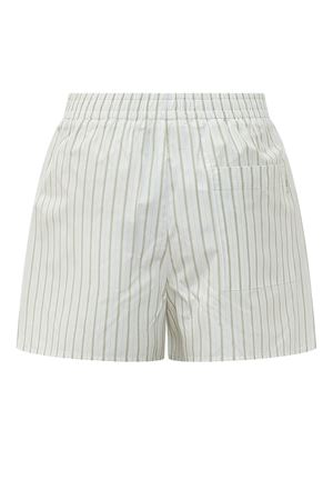 Pantaloncini a righe bianche e verdi AMI | USO806CO0220A075