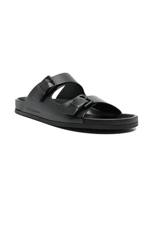 Sandali slides in pelle nera AMI | USV832AL0129001