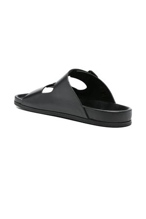 Sandali slides in pelle nera AMI | USV832AL0129001