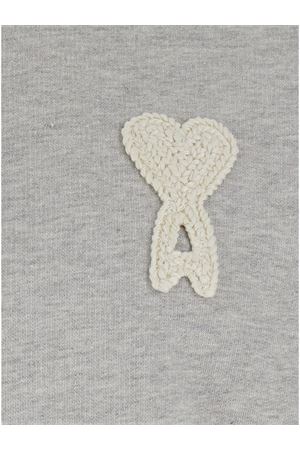 Felpa in cotone grigio AMI | USW787730A161