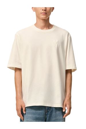 T-shirt bianca in cotone AMI | UTS357726136
