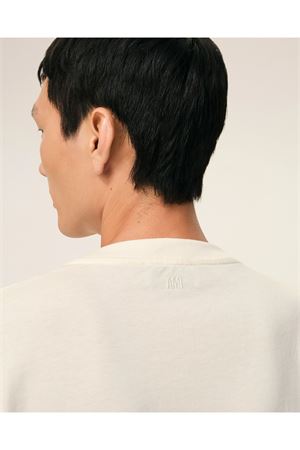 T-shirt bianca in cotone AMI | UTS357726136