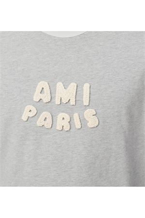 Grey cotton T-shirt AMI | UTS371724A079