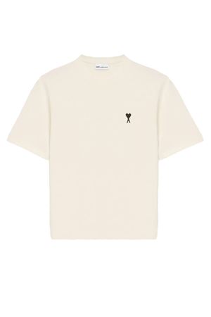 T-shirt bianca in cotone AMI | UTS387726136