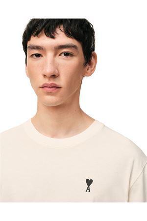T-shirt bianca in cotone AMI | UTS387726136
